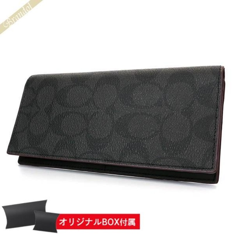 コーチ 長財布 COACH 財布 メンズ シグネチャー ブラック系 91635 QBLWO◇ | LINEブランドカタログ