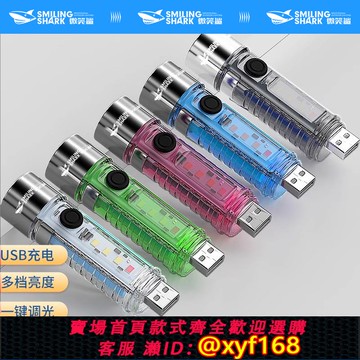 {可打統編 保固一年}迷你手電筒強光可充電超亮遠射戶外鑰匙扣燈小便攜式磁吸微型手電