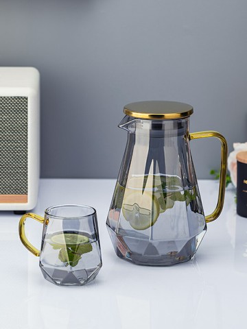 輕奢玻璃冷水壺涼水壺家用耐高溫防爆大容量涼開水杯扎壺北歐創意