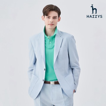 【HAZZYS】男款淺藍色休閒商務西裝外套 YZTJB701