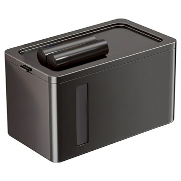 多用途防水衛生紙架 無痕貼式  珠光黑  1個  20 x 12 x 12.5cm