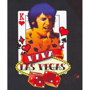 【線上體育】自有品牌T恤 100%純美國棉Tee 貓王Elvis Presley VIVALas Vegas