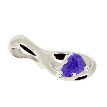 赤軍寶飾-童顏童語-舀心墜(粉紫寶石)