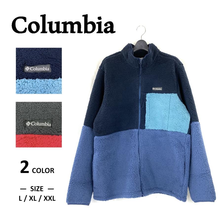 Columbia コロンビア メンズ アウター ジャケット フリース フルジップ ボア ブルゾン モコモコ 大きいサイズ LINEショッピング