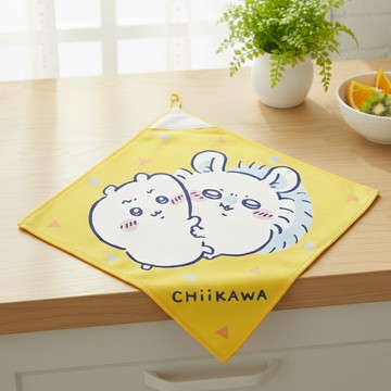 【吉伊卡哇】方型擦手巾 吉伊卡哇與小桃鼠