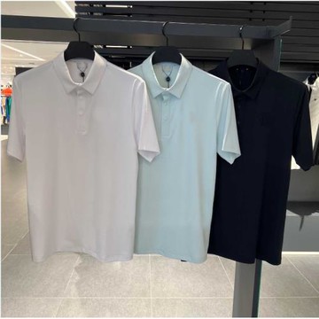男士新款高爾夫服裝25春秋韓版翻領簿款冰涼短袖POLO衫簡約T恤
