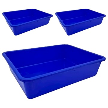 百貨King 400密林 置物 收納籃 3個 Set 藍色  38.8 x 31 x 10cm  1組