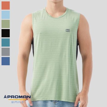 【PROMAN 豪門】運動型男消臭速乾舒爽寬肩背心-二件組(M-XXL,消臭,快乾)