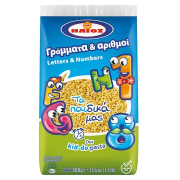 HELIOS Pasta 英文字母數字造型義大利麵  500g  1袋