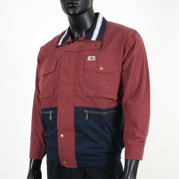 CW [925] 男 長袖外套 夾克 工裝 立領 休閒 透氣 舒適 日常 穿搭 棕紅 深藍