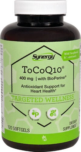 Vitacost Synergy ToCoQ10 with BioPerine & EVNol SupraBio 400 mg - 120 Softgels