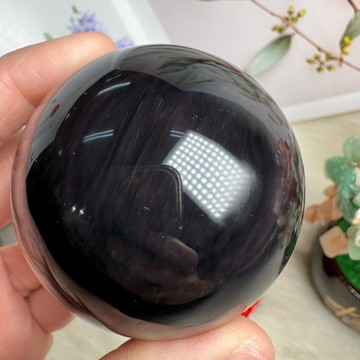 小礦缺 頂級天然彩曜球 36號280公克 直徑6公分♥️禮品送禮收藏 黑曜球 彩曜球 彩虹黑曜石 A2128