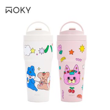 【WOKY X Carol Meat】 -[●●]渾圓杯雙層陶瓷750ml