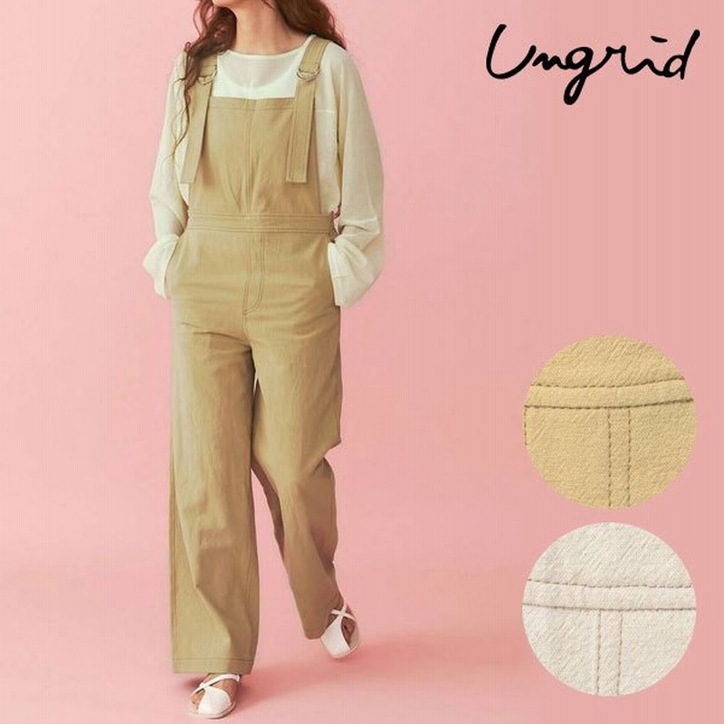 Sale アングリッド Ungrid バイカラーステッチサロペット レディース サロペット オールインワン つなぎ ロング丈 フルレングス シンプル 通販 Lineポイント最大0 5 Get Lineショッピング