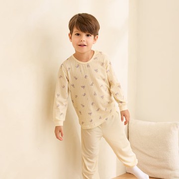 兔格格側開冷氣衫套裝(水晶紗)