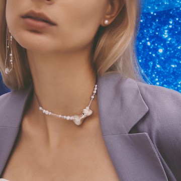 Multiverse - 蟲洞珍珠手鍊/項鍊-純銀