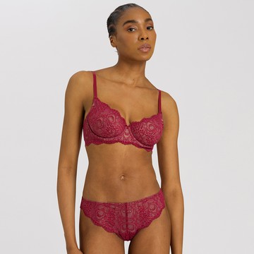 【HANRO】Lilova蕾絲內衣 B-C罩杯 (石榴紅)
