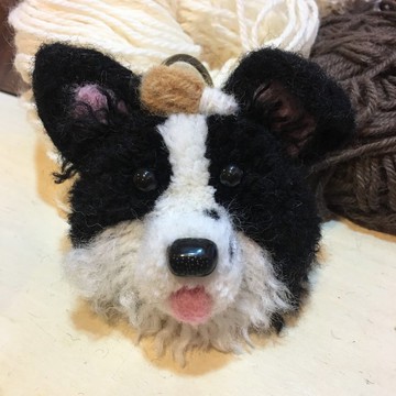 純手工製作邊境牧羊犬鑰匙圈多色可選