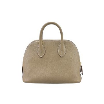 HERMES 愛馬仕 經典山羊皮 Mini Bolide (大象灰/金釦)