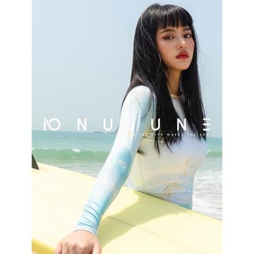 NuJuneX白鰭鯊2.0 聯名防曬游泳衣女分體夏潛水沖浪服情侶水母衣