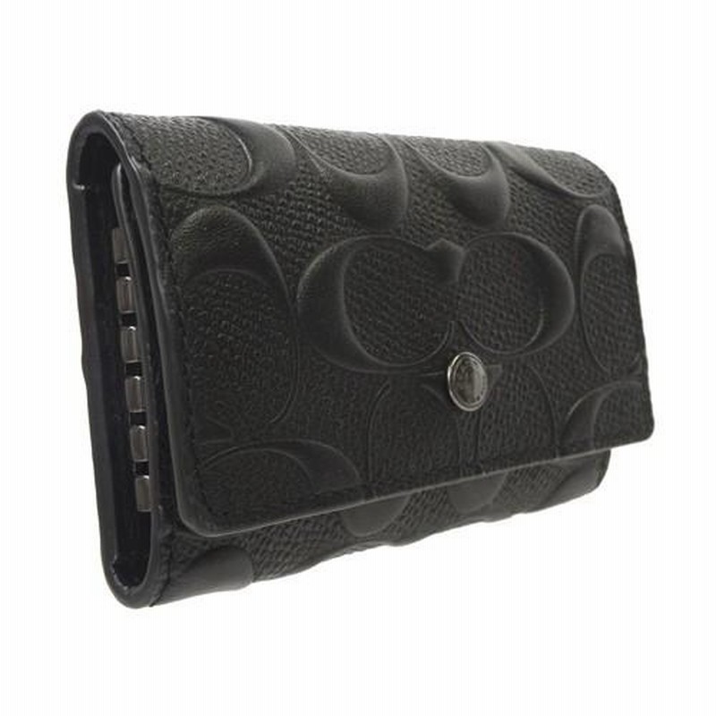 COACH ブラックレザー キーケース（新品☆COACH キーケース