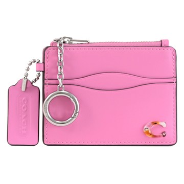 COACH CBM04 Coachtopia 波浪造型鑰匙卡片零錢包.亮洋紅