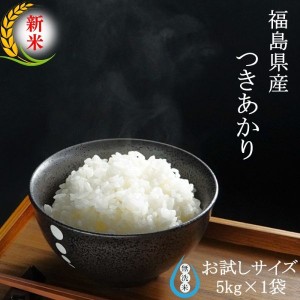 新米 米 5kg 福島県産つきあかり お米 無洗米 お試しサイズ 令和5年産 送料無料 米 5キロ  真空パック