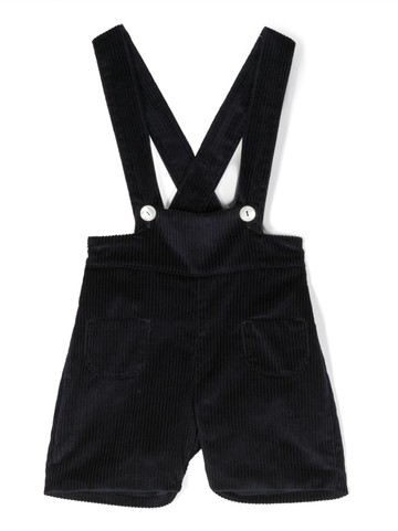 Mariella Ferrari - corduroy cotton dungarees - kids - Cotton/Viscose/Acetate - 12 mth - Blue