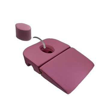 超取限寄1顆【可折疊放入20吋以上行李箱】兩節式三孔舒壓枕 指壓床 美容床 按摩床 趴枕 坐式按摩 行動美容床