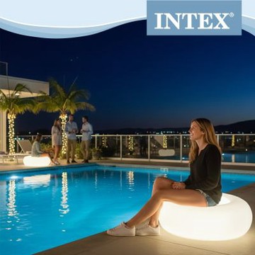 【INTEX】LED氛圍充氣椅/充氣腳墊