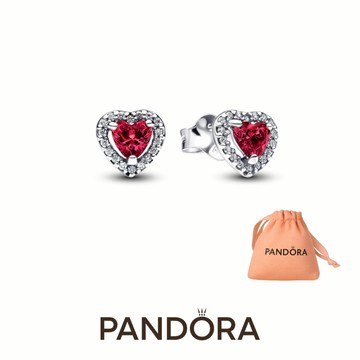 獨家絨布袋💝【Pandora官方直營】鮮明之心耳環-925銀