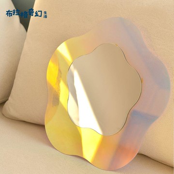 網紅亞克力幻彩鏡子 裝飾鏡 不規則炫彩化妝鏡 拍照道具裝飾壁掛鏡子 [PP0520061]