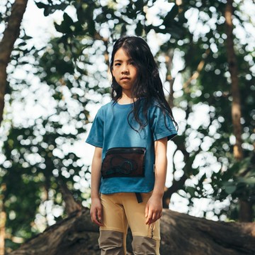 Kangaroo - 有機棉雙層口袋Tee