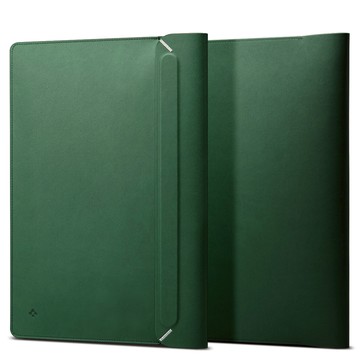 Spigen Valentinus 系列 13 14 吋 MacBook 筆電皮革保護套  小號(357 x 253 mm)  濟州綠 (AFA06417)  1個