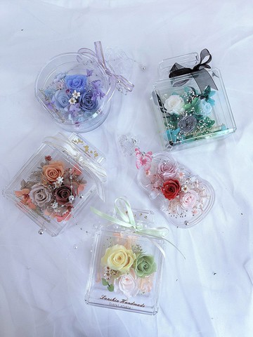 藍芯花藝 香水瓶永生花盒 情人節 生日 母親節 網美 禮物 永生花