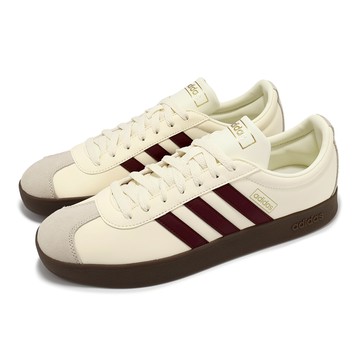[ACS] adidas 休閒鞋 VL Court 2 男鞋 米白 酒紅 麂皮 復古 愛迪達 JH5062