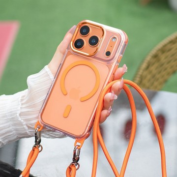 四角掛繩款 Magsafe磁吸 掛孔可拆卸 適用於 iPhone 17 16 15 14 13 Promax 防摔殼