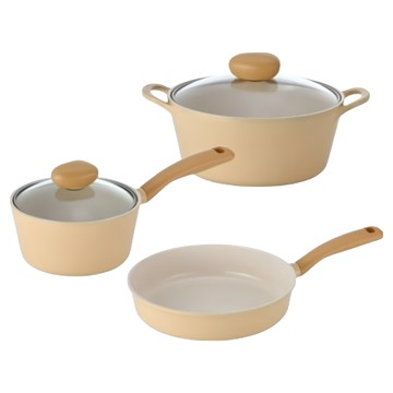 NEOFLAM 台灣公司貨 Flan香草雪酪系列 3鍋組  炒鍋+湯鍋+平底鍋  1組