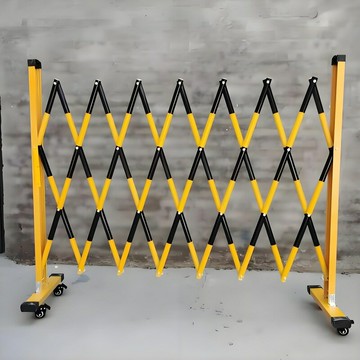 定制萬向輪款玻璃鋼伸縮圍欄加厚管式伸縮圍欄施工移動式折疊圍欄[DD030110]