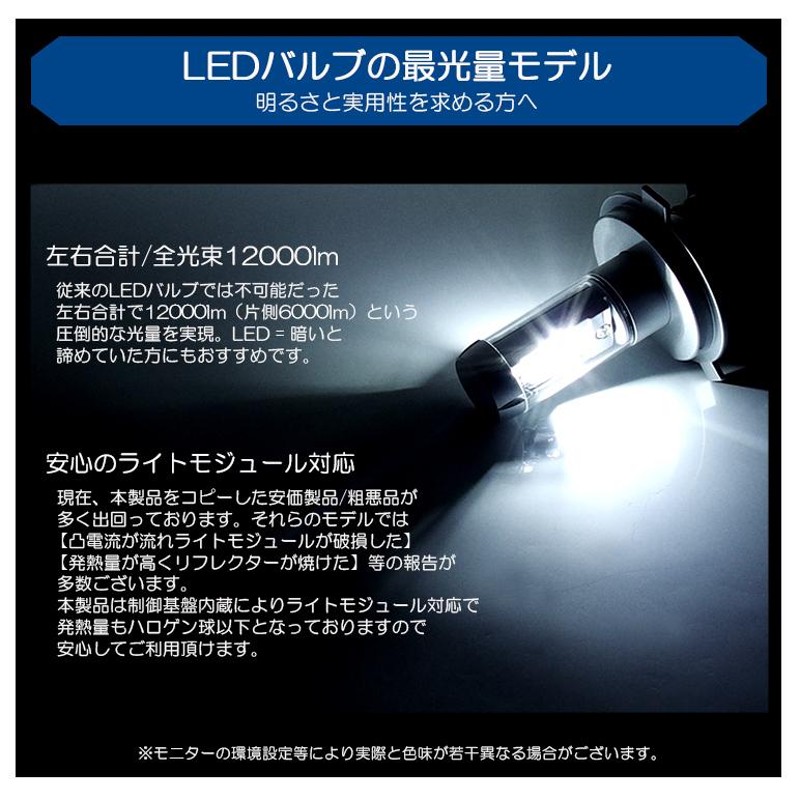 LA700V/LA710V ハイゼット キャディー LED ヘッドライト H4 Hi/Low 切換 50W ZES 12000ルーメン  リフレクター拡散照射 3色切替 イエロー/ホワイト/ライトブルー | LINEショッピング