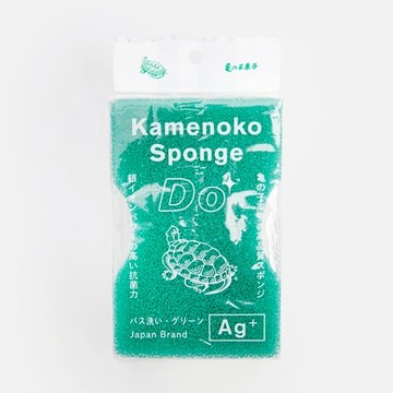 龜之子束子銀離子抗菌腰部凹槽浴室用清潔海綿 綠