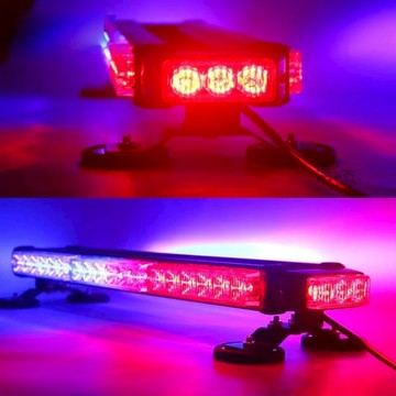 精品🔥汽車開道强磁吸頂爆閃燈 道路救援消防貨車載LED警示燈 頻閃信號燈 車載强磁吸頂爆閃燈 工程警示燈 車頂開道燈