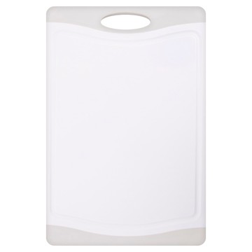 HOLA 和樂家居 抗菌止滑PP溝槽砧板 750g  灰色  36.5 x 25.4 x 0.9cm  1個