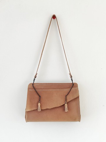 自然邊緣手工流蘇鏈包