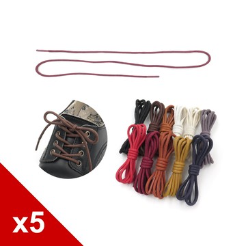 糊塗鞋匠 優質鞋材 G177 上蠟圓鞋帶80cm 5雙