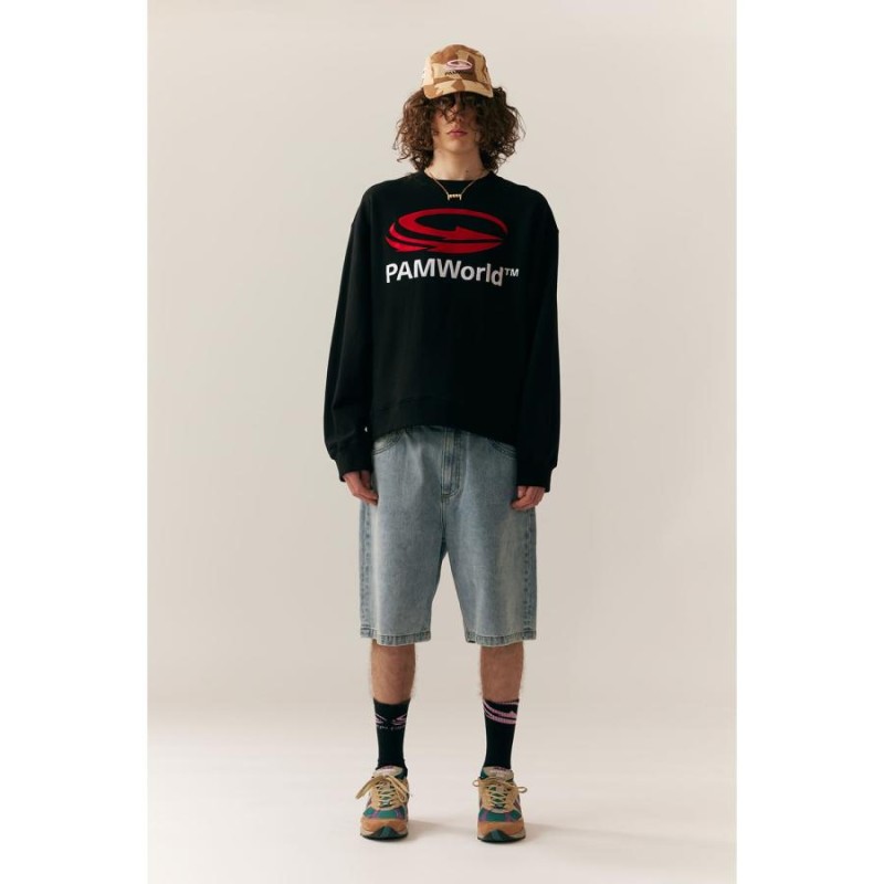 P.A.M. / PERKS AND MINI (パム / パークス アンド ミニ) GATEWAY TROOP DENIM SHORTS  (BLEACH WASH) [PAM ショーツ ハーフパンツ デニム ユニセックス ブルー] | LINEブランドカタログ