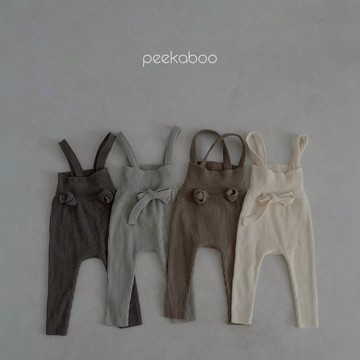 Peekaboo 羅紋彈性寶寶吊帶褲【現貨+預購】寶寶長褲 嬰兒長褲 兒童長褲 嬰兒連身衣 寶寶衣服 過年韓國童裝