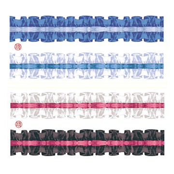 藍色 / 紅色荷葉邊貼紙 (1月2日)