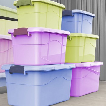 加厚收納箱塑料特大號儲物盒子清倉箱子衣物衣服整理家用有蓋大號