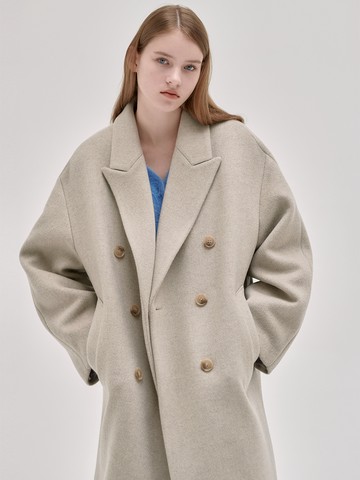 Peaked Lapel Cocoon Coat